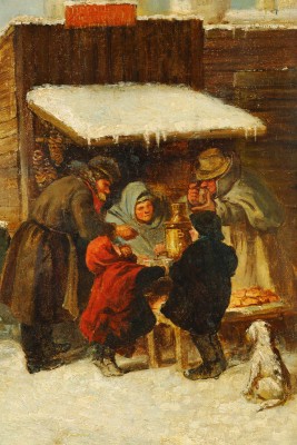 Соломаткин Леонид Иванович. Жанровая сцена. Чаепитие 